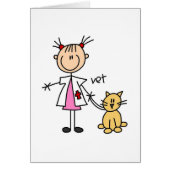 Veterinarian Stick Figure Card (Front)