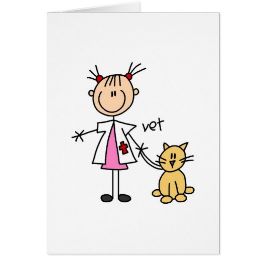 Veterinarian Stick Figure Cards (Front)
