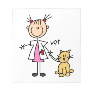 Veterinarian Stick Figure Notepad