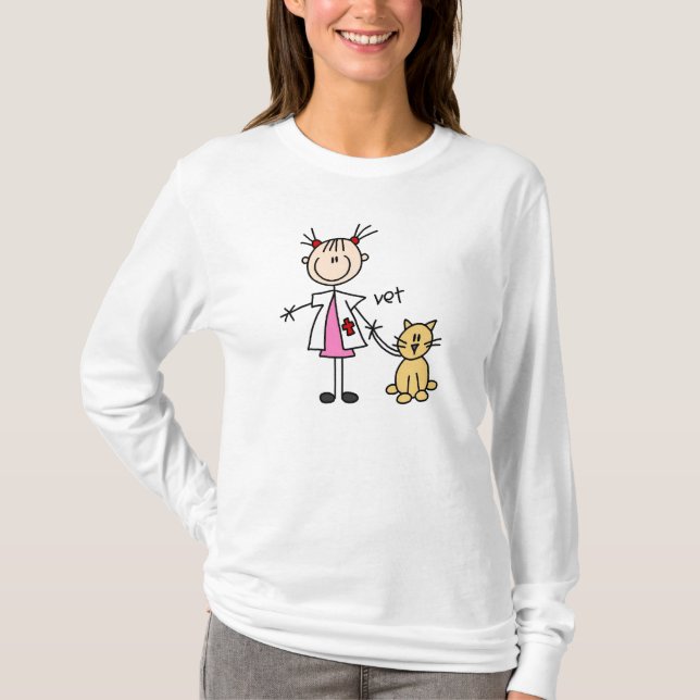 Veterinarian Stick Figure T-Shirt (Front)