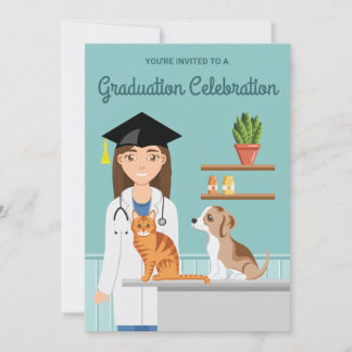 Veterinarian Student Veterinary DVM Graduation Invitation