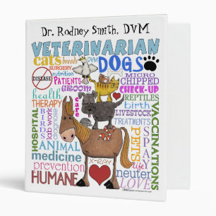 Veterinarian-Subway Art Vet Terms Binder