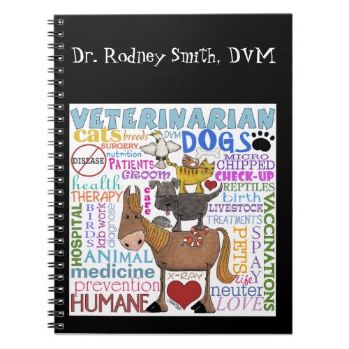 Veterinarian_Subway Art Vet Terms Notebook