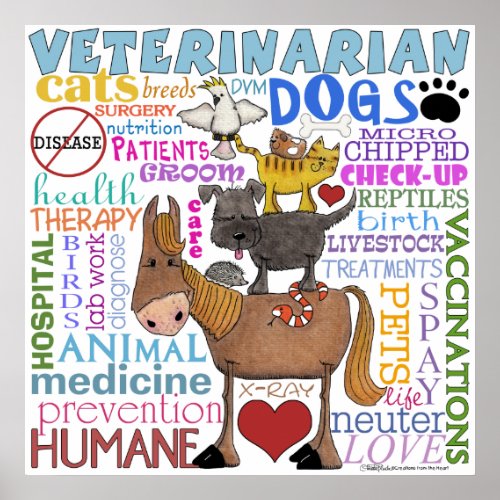 Veterinarian_Subway Art Vet Terms Poster