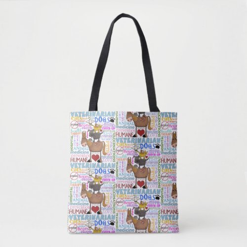 Veterinarian_Subway Art Vet Terms Tote Bag