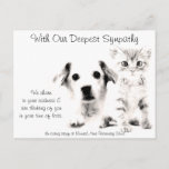 Veterinarian Sympathy Card Pup And Kitten at Zazzle
