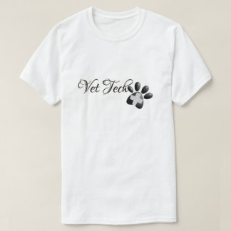 Veterinarian Technician Vet Tech Cross and Paw T-Shirt