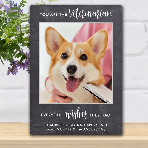 Veterinarian Thank You Personalized Pet Dog Photo Plaque