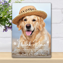 Veterinarian Thank You Veterinary Dog Pet Photo Plaque