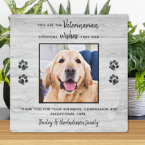 Veterinarian Thank You Veterinary Dog Pet Photo Plaque