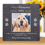 Veterinarian Thank You Veterinary Pet Photo Plaque<br><div class="desc">Say 'Thank You' to your wonderful veterinarian with a cute personalized pet photo plaque from the dog! "You are the Veterinarian... everyone wishes they had!" Personalize with the pet's name & favorite photo. This veterinary appreciation gift will be a treasure keepsake. COPYRIGHT © 2020 Judy Burrows, Black Dog Art -...</div>