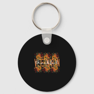 Veterinarian Thanksgiving Doctor Veterinarian Keychain