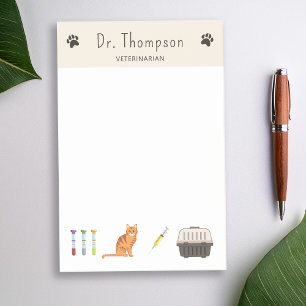 Veterinarian Things Vet Stuff And Cute Orange Cat Post-it Notes