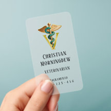 Veterinarian V symbol of Caduceus 1