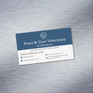 Veterinarian Vet Pet Office  Business Card Magnet
