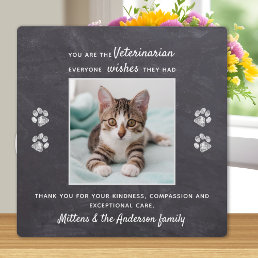 Veterinarian Veterinary Appreciation Pet Photo Plaque