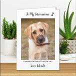 Veterinarian Veterinary Personalized Pet Dog Photo Thank You Card<br><div class="desc">Say 'Thank You' to your wonderful veterinarian with a cute personalized pet photo card from the dog! "To My Veterinarian... Thanks for taking care of me!" Personalize with the dog's name & favorite photo. Personalize the inside with your special message or delete to handwrite. COPYRIGHT © 2020 Judy Burrows, Black...</div>