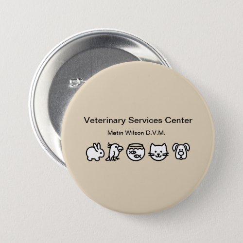 Veterinarian Veterinary Staff Name Pin