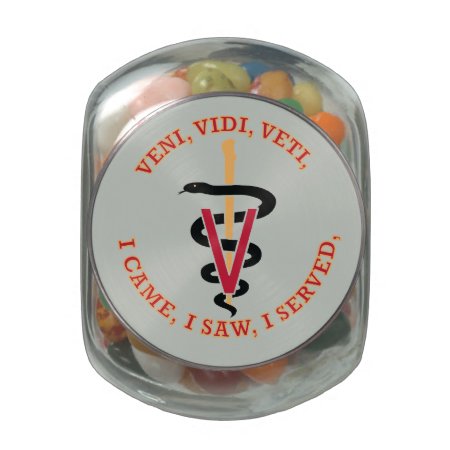 Veterinarian Vvv Caduceus Glass Jar