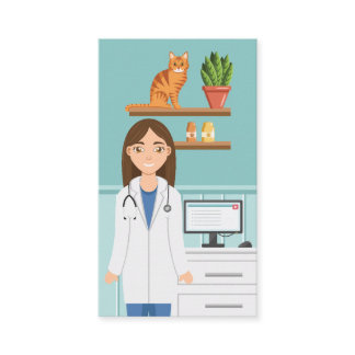 Veterinarian Woman Vet Clinic Pet Animal Doctor Business Card