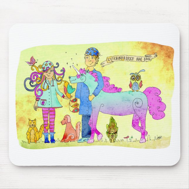 Veterinarians are cool mouse pad (Front)