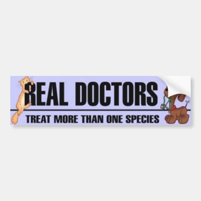 veterinarians bumper sticker (Front)