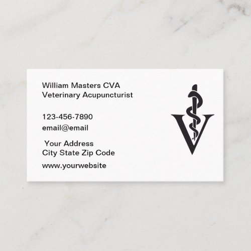 Veterinary Acupuncture Medical Business Cards