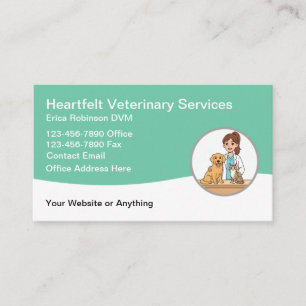 Veterinary Animal Hospital Services Business Card