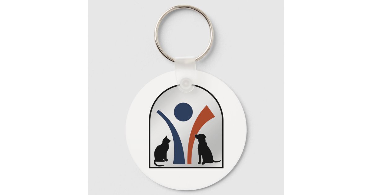 Key Chain Veterinary Veterinary Animal Logo with Cat and Dog Keychain | Zazzle