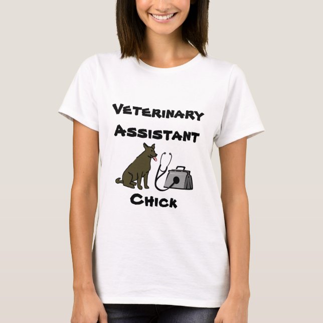 Veterinary Assistant Chick Woman's T-shirt (Front)