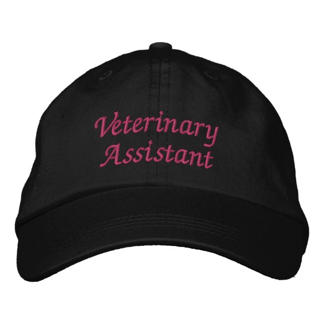 Veterinary Assistant Embroidered Baseball Hat Cap (Front)