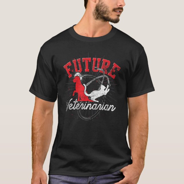 Veterinary Assistant Future Veterinarian Animal  V T-Shirt (Front)