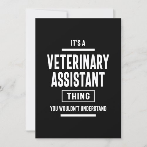Veterinary Assistant Job Title Gift Invitation