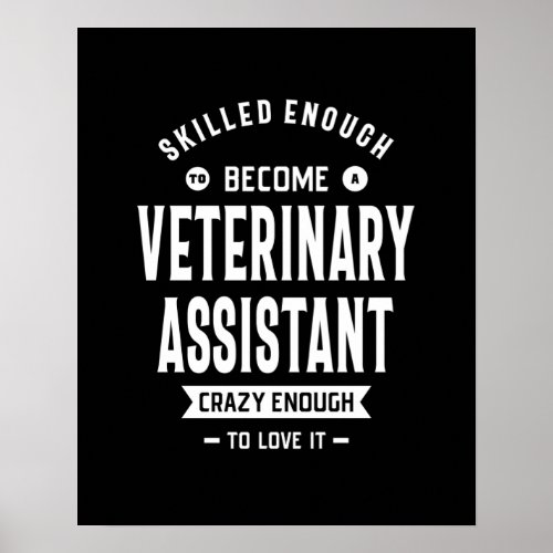 Veterinary Assistant Job Title Gift Poster