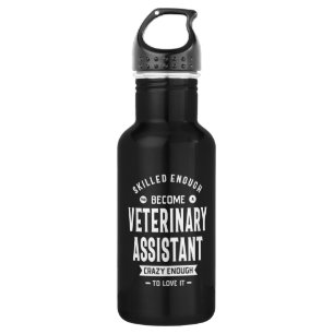 Veterinary Assistant Job Title Gift Stainless Steel Water Bottle