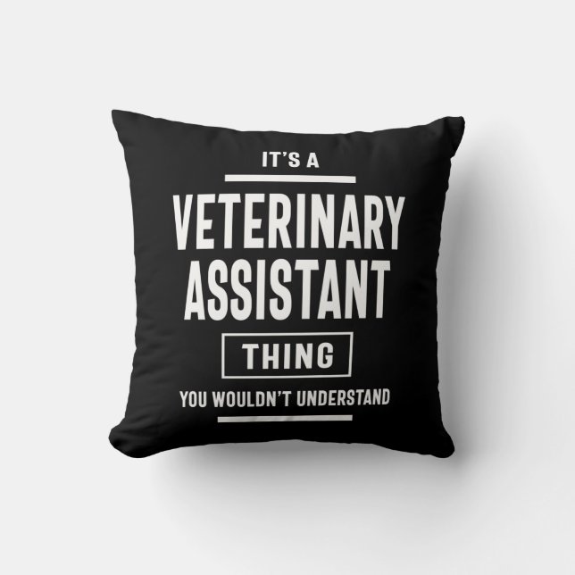Veterinary Assistant Job Title Gift Throw Pillow (Front)