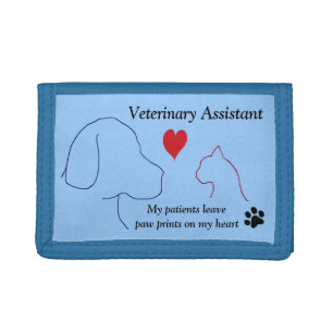 Veterinary Assistant - Paw Prints on My Heart #2 Tri-fold Wallet