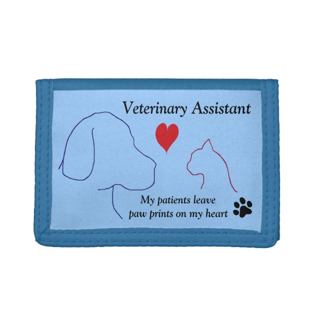 Veterinary Assistant - Paw Prints on My Heart #2 Trifold Wallet (Front)
