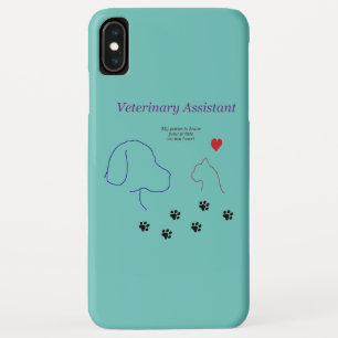 Veterinary Assistant-Paw Prints on My Heart iPhone XS Max Case