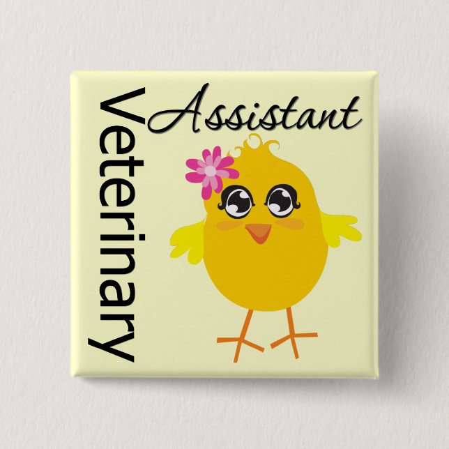 Veterinary Assistant Pinback Button (Front)
