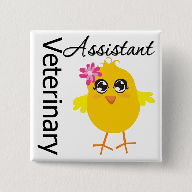 Veterinary Assistant Pinback Button (Front)