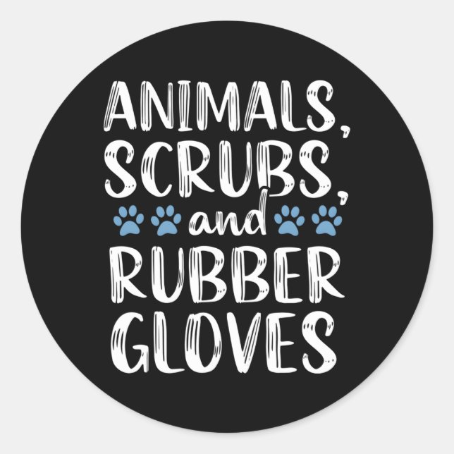 Veterinary Assistant Vet Tech Animal Classic Round Sticker (Front)