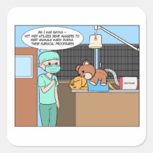 Veterinary Bear Hugger Surgery Sticker