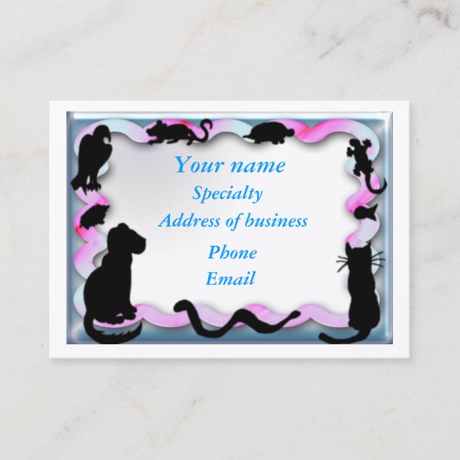 veterinary business card (Front)