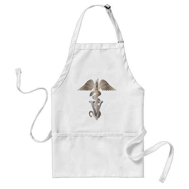 Veterinary Caduceus Adult Apron (Front)
