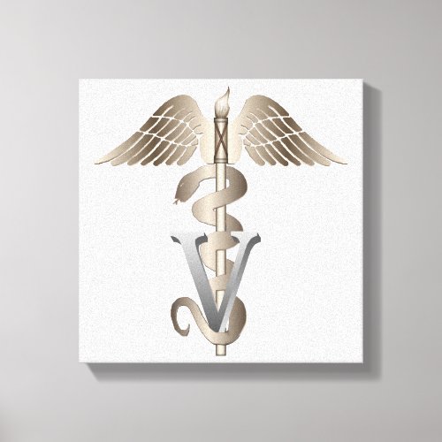 Veterinary Caduceus Canvas Print