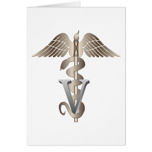 Veterinary Caduceus Cards (Front)