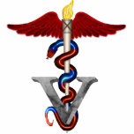 Veterinary Caduceus Cutout<br><div class="desc">Animal Doctor Caduceus - Veterinarian</div>