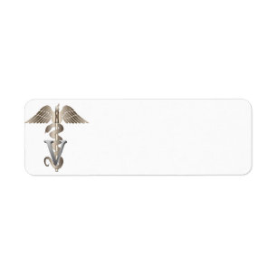 Veterinary Caduceus Label