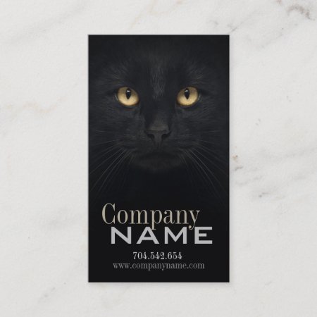 Veterinary Cat Kitty Pussycat Black Eyes Business Card